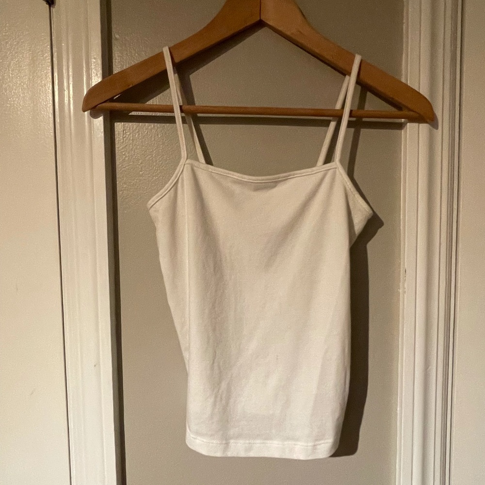 Square Neck White Tank